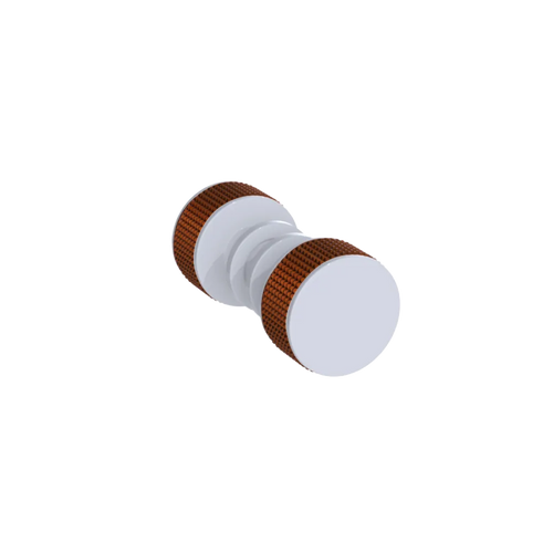 Rubinet Shower Door Knob (set) White