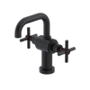 Rubinet Single Hole Dual Handle Lav. Set. (less drain) Matt Black