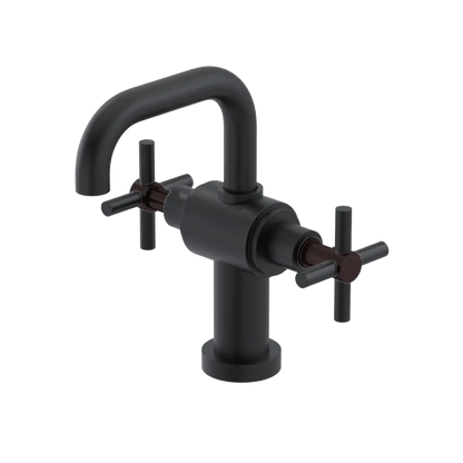 Rubinet Single Hole Dual Handle Lav. Set. (less drain) Matt Black