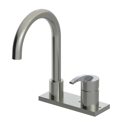 Rubinet 4" Centre Single Control Lav. Set. (less drain) Satin Nickel
