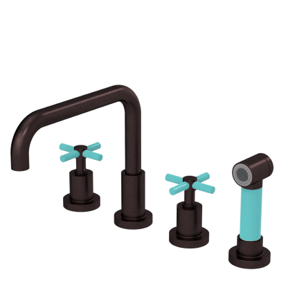 Rubinet Widespread Kitchen Set with Hand Spray Oil Rubbed Bronze
