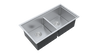 Aquaflo Professional Hex 2 33"x19" Handcrafted Double Bowl Kitchen Sink with Basket Strainer - KSP23319