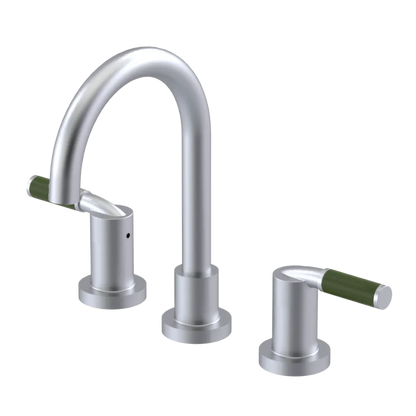 Rubinet Widespread Lav set (less drain) Satin Chrome