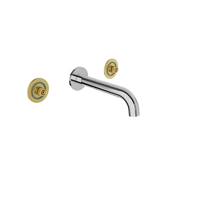 Baril Trim only for two handles wall-mounted lavatory faucet, drain not included