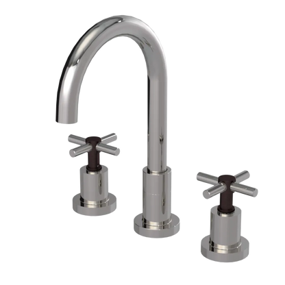 Rubinet Widespread Kitchen Set with LaSalle Spout Polished Nickel