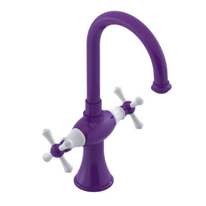Rubinet Single Hole Dual Handle Lav. Set. (less drain) Purple Haze