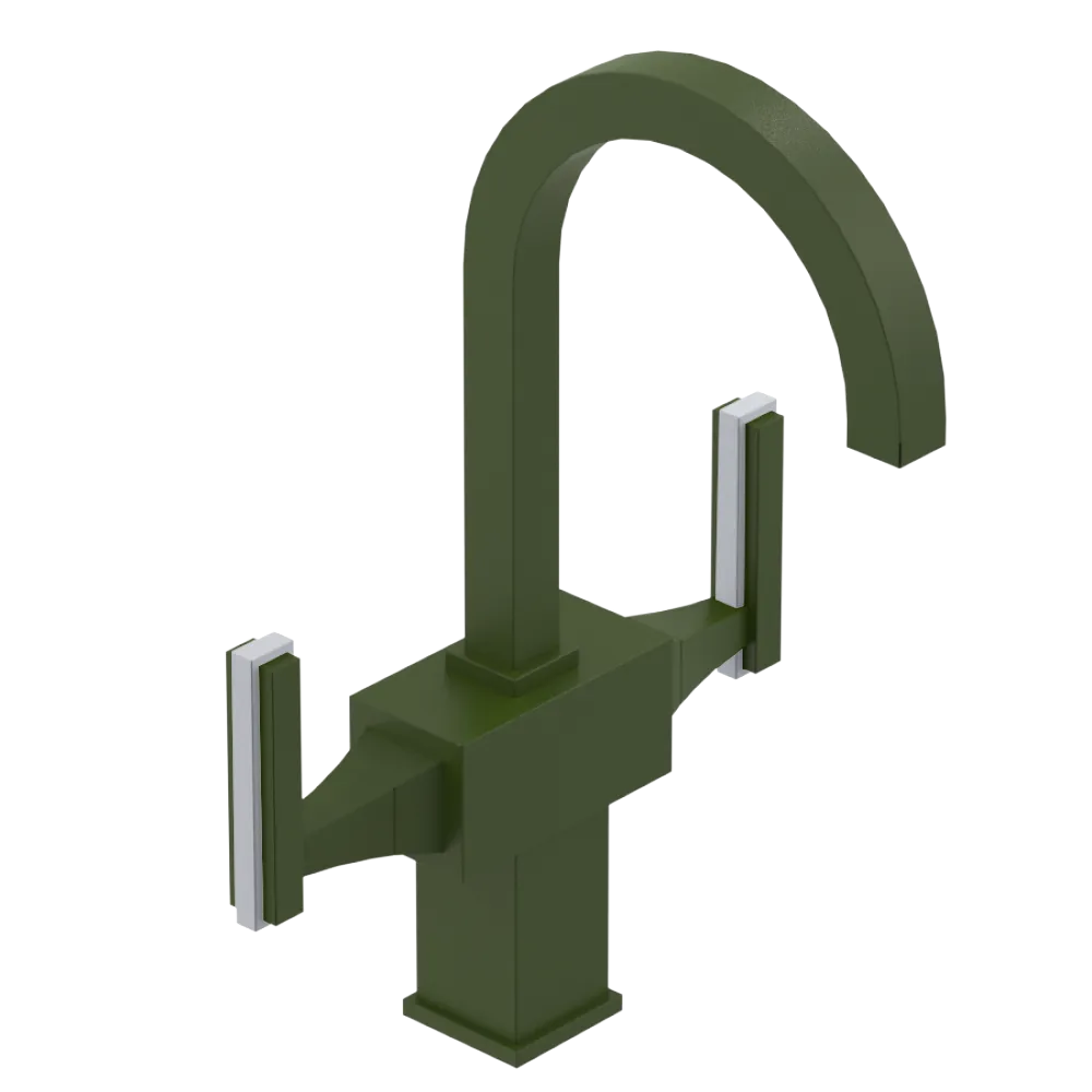 Rubinet Single Hole Dual Handle Lav. Set. (less drain) Green Envy