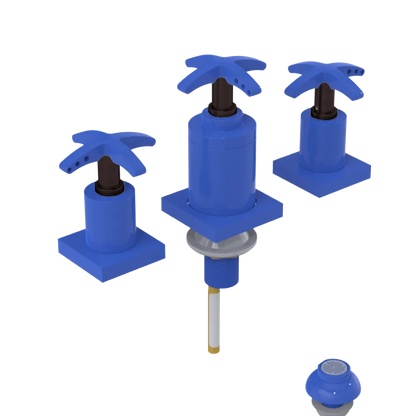 Rubinet Bidet Fitting with Spray, Diverter, and Vacuum Breaker (less drain) Blu Jean