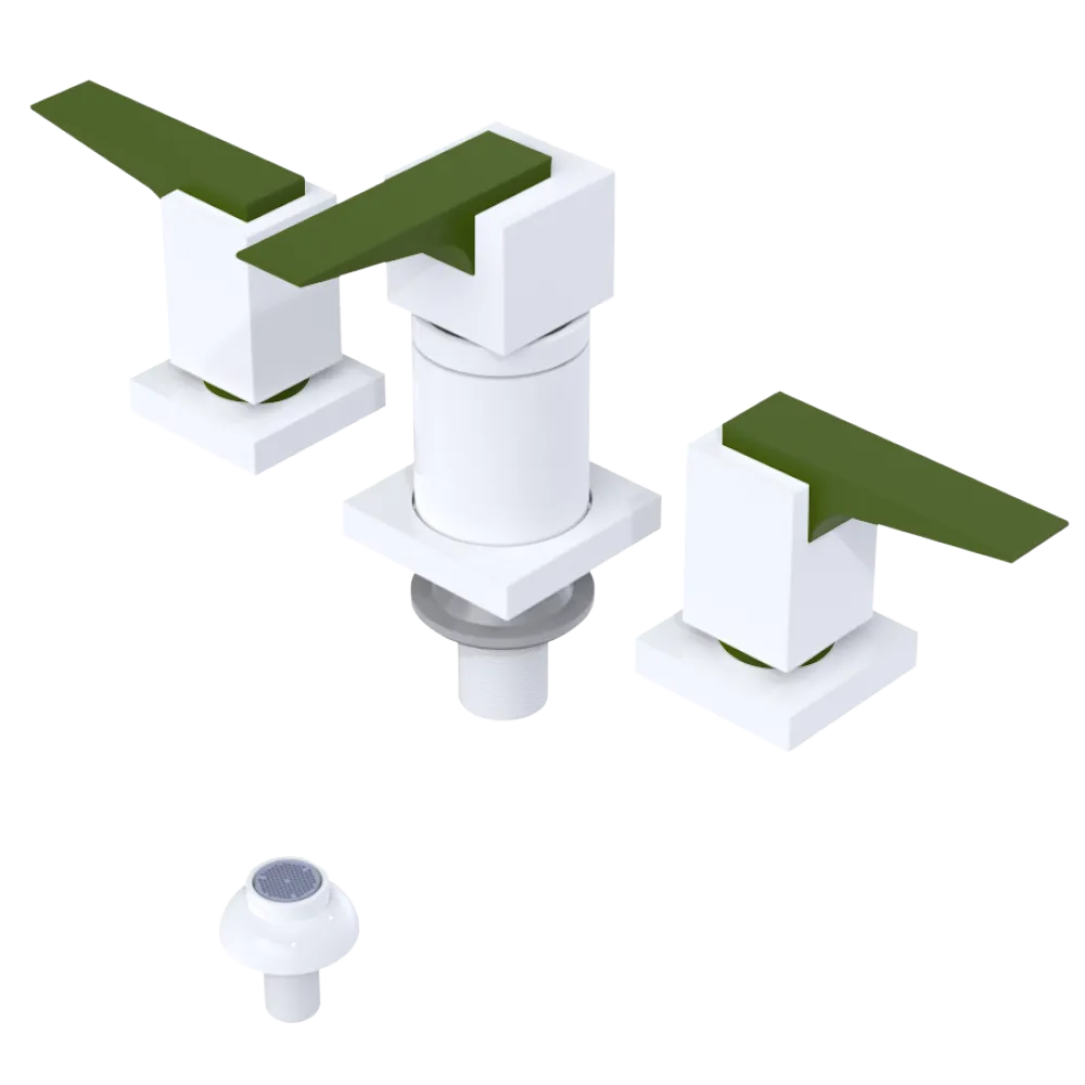 Rubinet Bidet Fitting with Spray, Diverter, and Vacuum Breaker (less drain) White