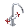 Rubinet Single Hole Dual Handle Lav. Set. (less drain) Satin Chrome