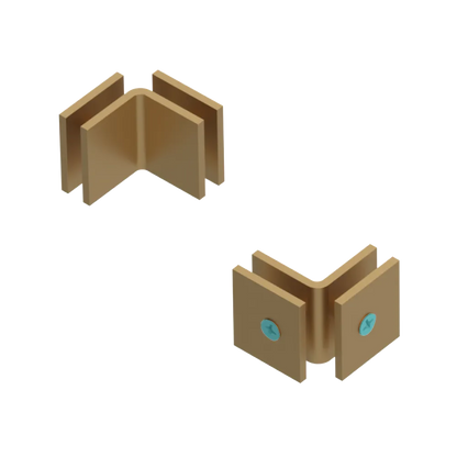 Rubinet 90 Glass to Glass Open Face Satin Gold