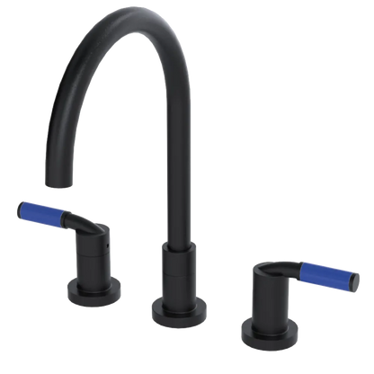 Rubinet Widespread Kitchen Set Matt Black