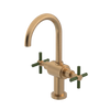 Rubinet Single Hole Dual Handle Lav. Set with LaSalle Spout (less drain) Satin Gold