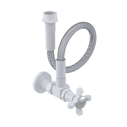 Rubinet Exposed Supply Kit (classic) White