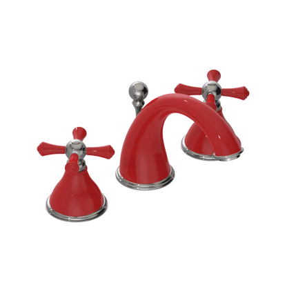 Rubinet Widespread Lav. Set. (less drain) Red