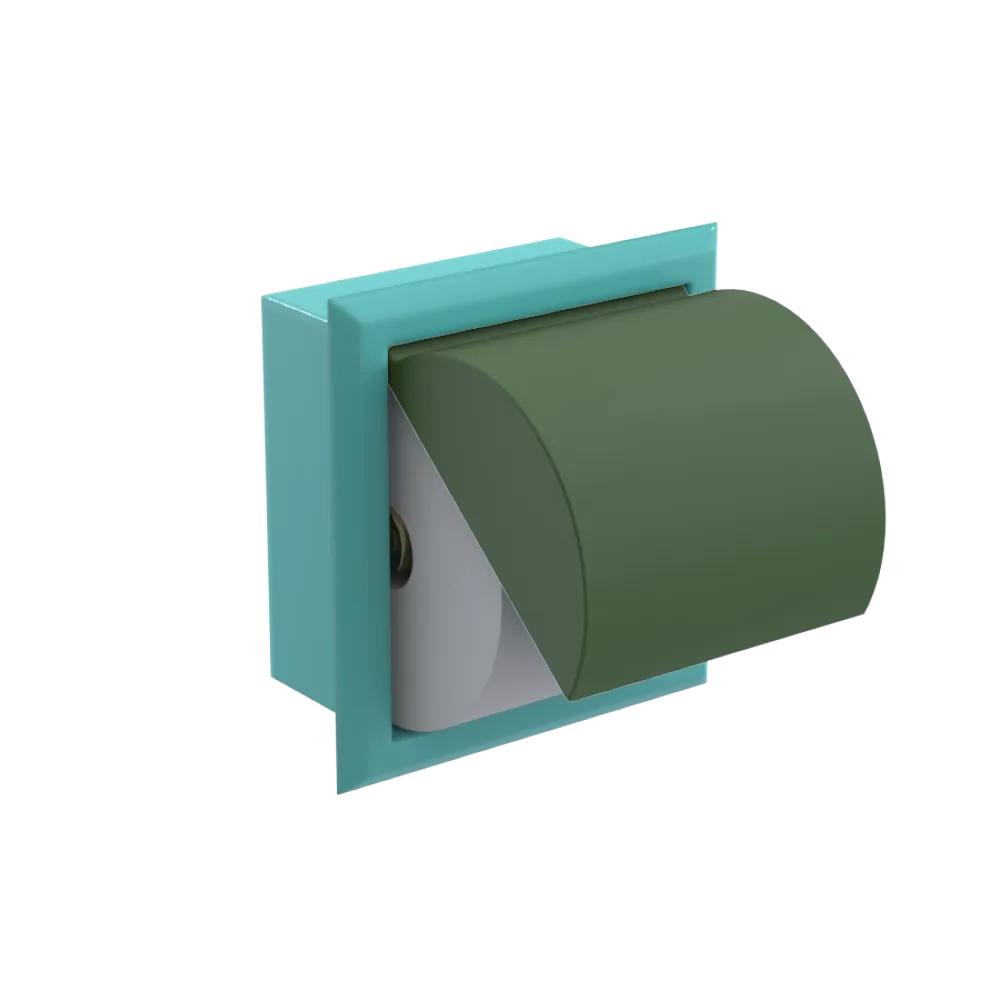 Rubinet RECESSED TOILET PAPER HOLDER Aqua