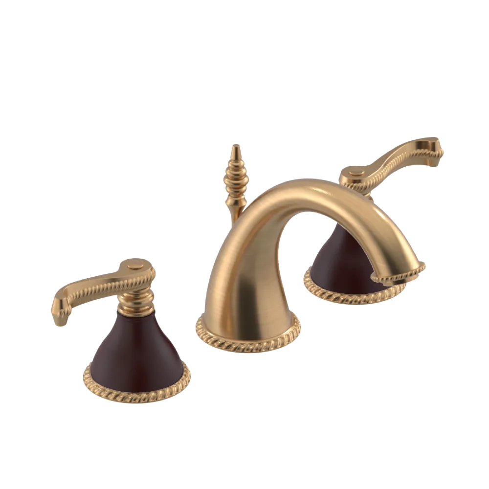 Rubinet Widespread Lav. Set. (less drain) Satin Gold