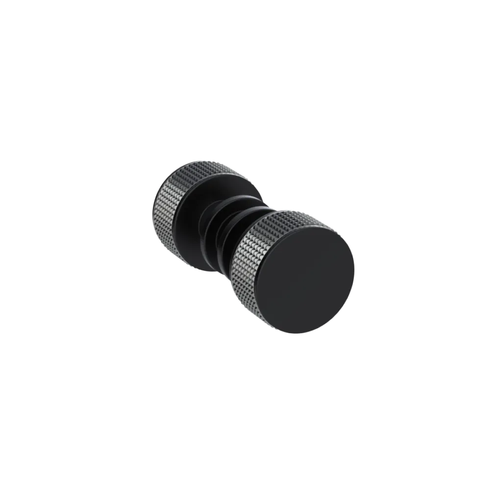 Rubinet Shower Door Knob (set) Matt Black