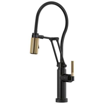 Brizo Smarttouch Articulating Kitchen Faucet With Finished Hose
