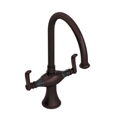Rubinet Two Handle Single Hole Kitchen Set Tuscan Brass