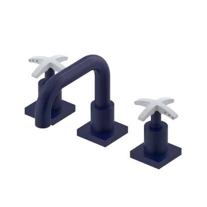 Rubinet Widespread Lav. Set. with Genesis spout (less drain) Midnight Blue