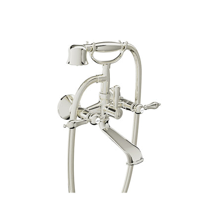 Baril Wall-mounted tub faucet with hand shower