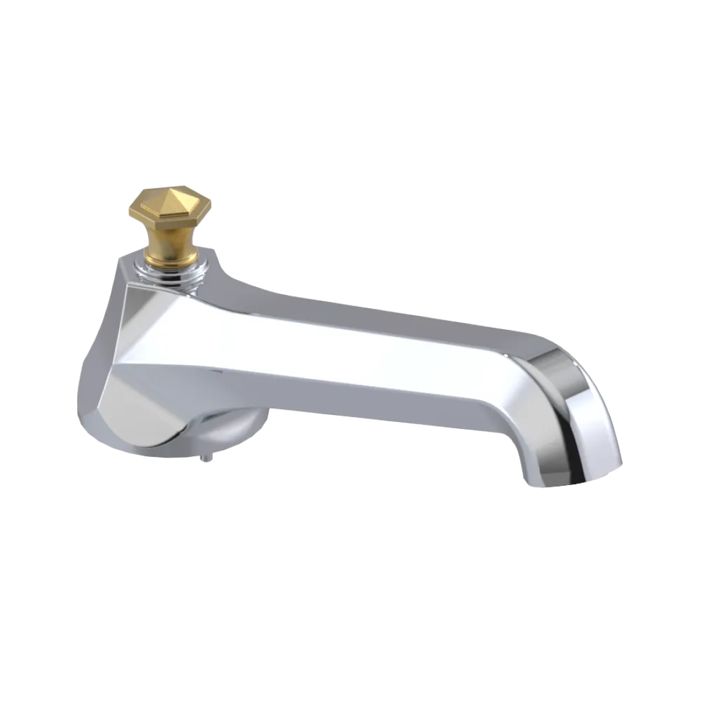 Rubinet Tub Filler Spout Deck Mount Chrome