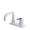 Rubinet 4" Centre Single Control Lav. Set. with Genesis spout (less drain) White