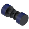 Rubinet Shower Door Knob (set) Matt Black