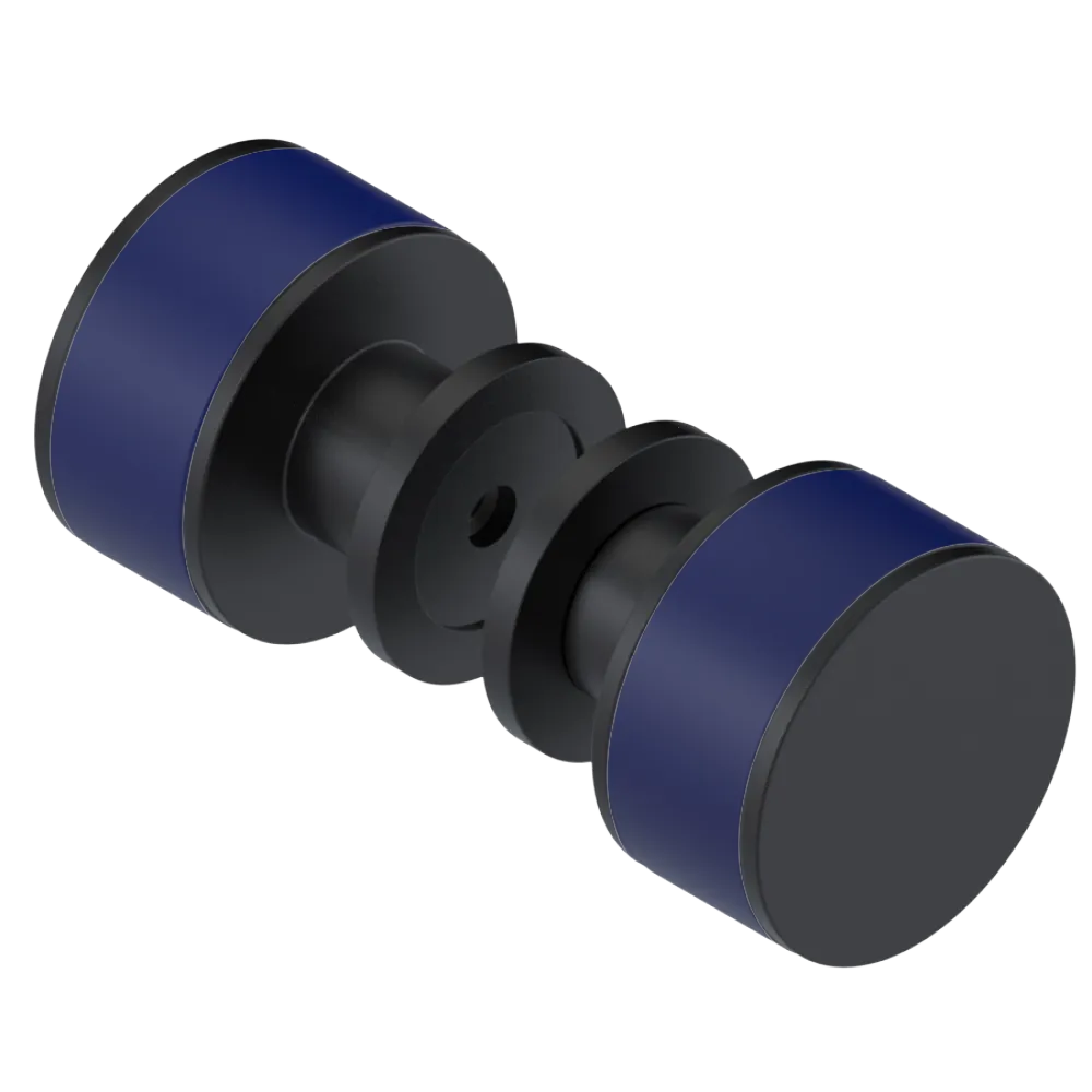 Rubinet Shower Door Knob (set) Matt Black