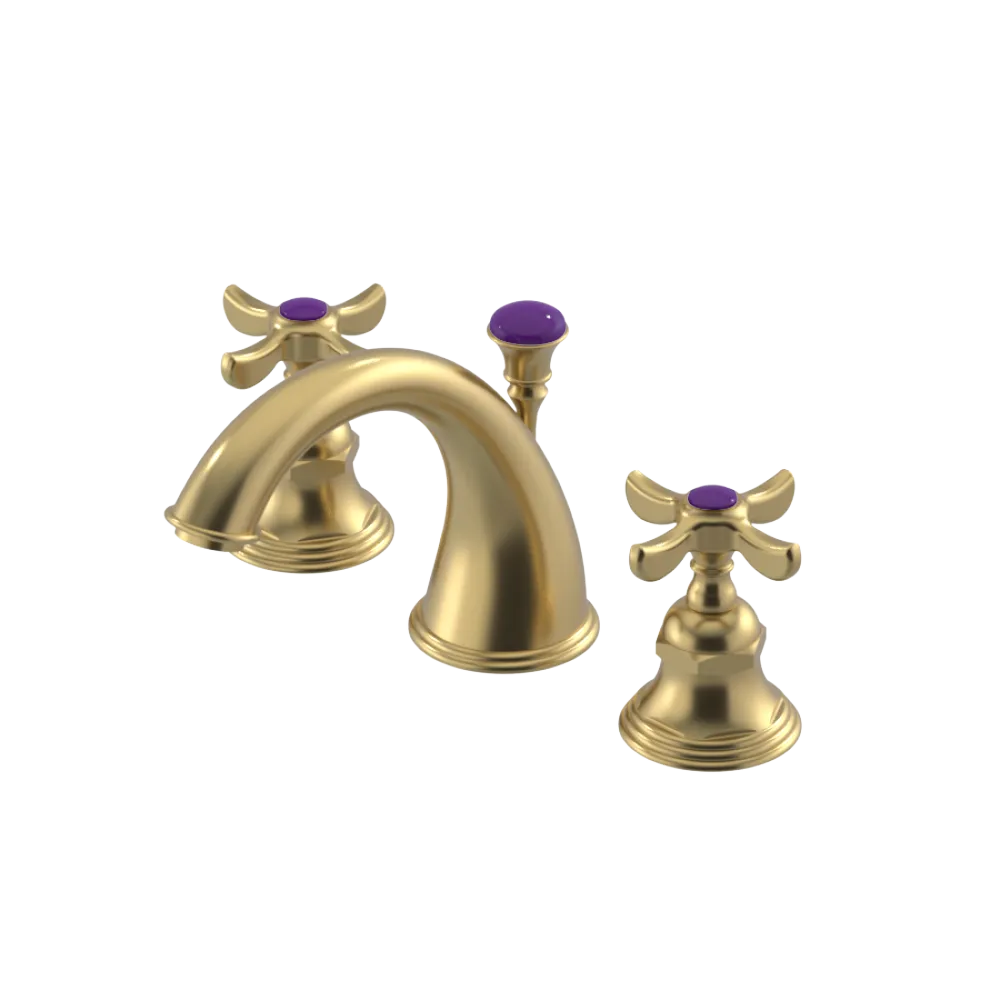 Rubinet Widespread Lav. Set. (less drain) Satin Gold