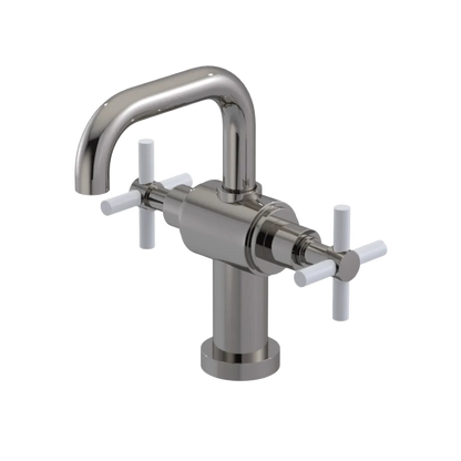 Rubinet Single Hole Dual Handle Lav. Set. (less drain) Polished Nickel