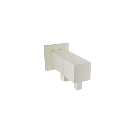 Baril Square wall-mounted 1/2" F supply elbow with integrated volume control