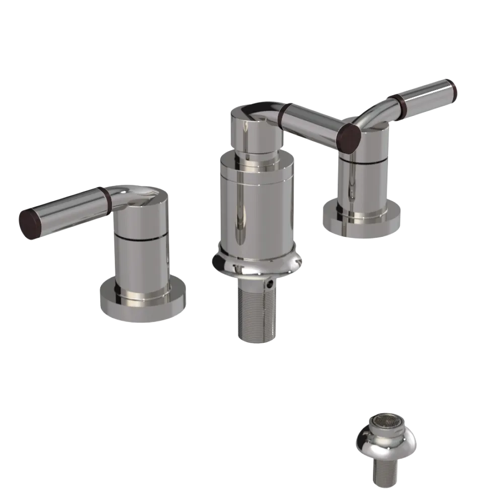 Rubinet Bidet Fitting with Spray, Diverter, and Vacuum Breaker (less drain) Polished Nickel