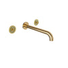 Baril Two handles wall-mounted lavatory faucet (without handle), drain not included