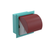 Rubinet RECESSED TOILET PAPER HOLDER Aqua