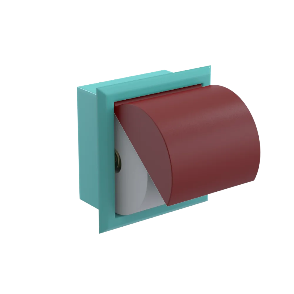 Rubinet RECESSED TOILET PAPER HOLDER Aqua