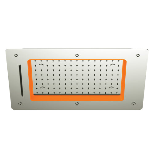Ceiling shower head & waterfall 33x43cm [13x17in] LED (6x)