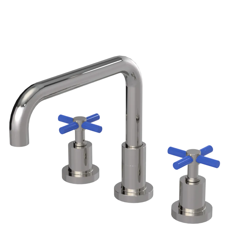 Rubinet Widespread Kitchen Set Polished Nickel