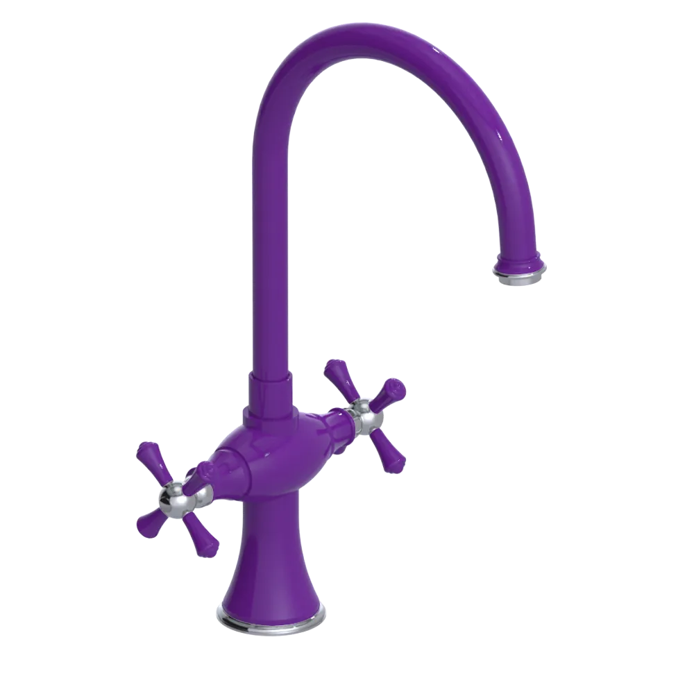 Rubinet Two Handle Single Hole Kitchen Set Purple Haze