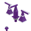 Rubinet Bidet Fitting with Spray, Diverter, and Vacum Breaker (Less Drain) Purple Haze