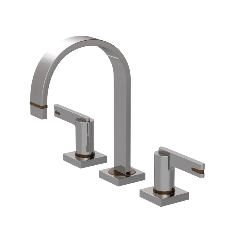 Rubinet Widespread Lav. Set. (less drain) Polished Nickel