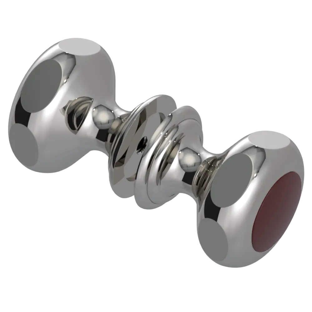 Rubinet Shower Door Knob (set) Polished Nickel