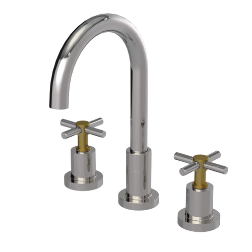 Rubinet Widespread Kitchen Set with LaSalle Spout Polished Nickel