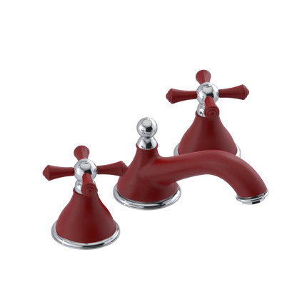Rubinet Widespread Lav. Set. (less drain) Maroon