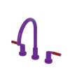Rubinet Widespread Kitchen Set Purple Haze