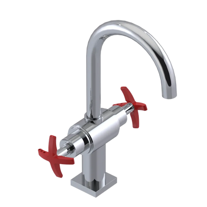 Rubinet Single Hole Dual Handle Lav. Set. (less drain) Chrome