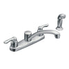 Moen Chateau Chrome Two-Handle Low Arc Kitchen Faucet