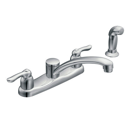 Moen Chateau Chrome Two-Handle Low Arc Kitchen Faucet