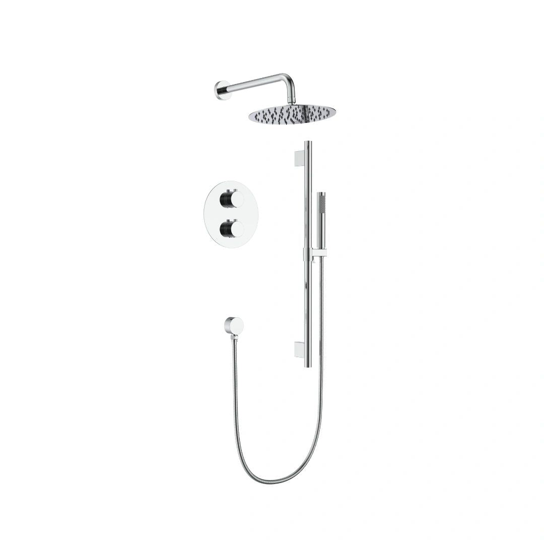 Aquaflo Rund 2-Way Thermostatic Shower Set
